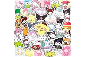 SHOUQIUZHONGLV 50 PCS Japanese Cartoon Stickers, Kawaii Anime Stickers Vinyl Waterproof Stickers for Laptop Water Bottle Skateboard Cars Bumper Sticker Decals for Kids Teens Girls Adults