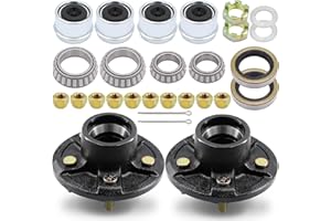 Ruikarhop 5 Lug Trailer Wheel Hub Kit,3500 LB-5 X 4.5 Trailer Axle Kit with(L68149 and L44649 Cone Bearings),Fits 1-1/16'' to