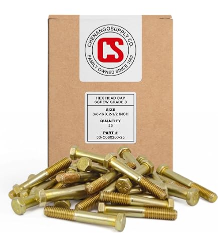 Grade 8 Steel Hex Nut – 7/16-20 Thread, Zinc Yellow-Chromate Plated, ASME B18.2.2, 100-Pack – 11/16" Width, 3/8" Thick, Corrosion-Resistant