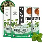 Numi Organic Moroccan Mint Tea, 18 Herbal Tea Bags, Caffeine Free | Fair Trade Nana Mint, Sweet &amp; Refreshing Spearmint