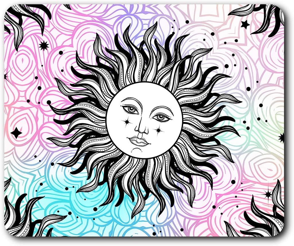 Sun Face Stars Constellations Mouse Mat Pad Computer PC Laptop Gaming Office Home Desk Accessory Gadget 12720