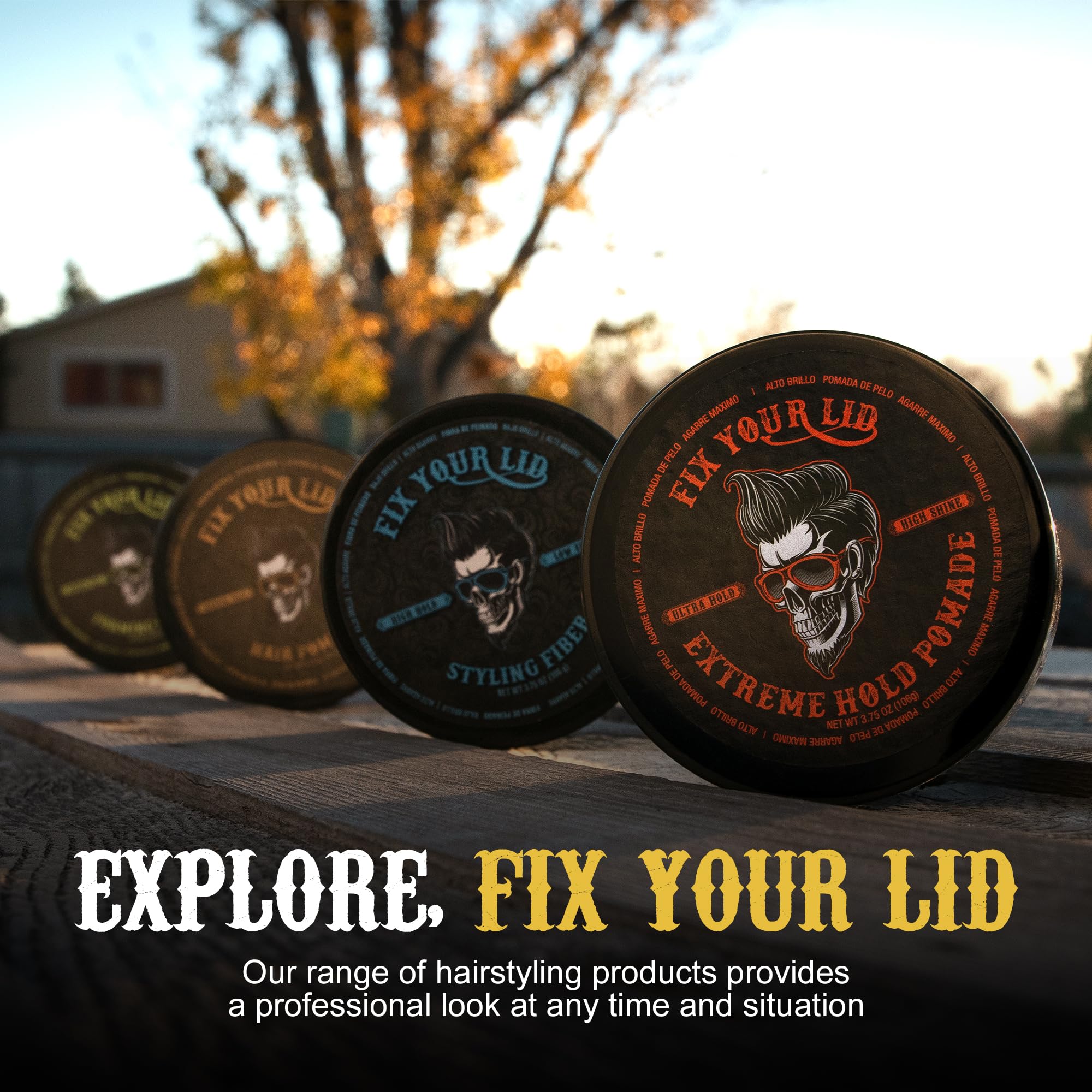 Fix Your Lid Hair Pomade for Men - Water Based Pomade Medium Hold High Shine - Easy to Wash Out - All Hair Types - 3.75oz