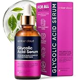Ember Cloud Glycolic Acid Serum for Face 15%, Lactic Acid &amp; Green Tea 1 Oz | Anti-Aging &amp; Exfoliating Serum for All Skin Types, Resurface Texture and Brighten Skin Tone, Smoother &amp; Refines, Made in USA