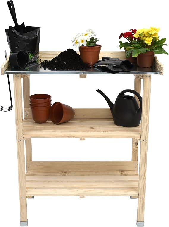 Moorland Mesa jardinería de Cultivo Madera Placa de cinc Floralux ...