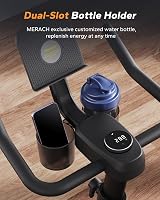 MERACH Exercise Bike with LED Display and App Connectivity 300lb Capacity view 6