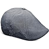 The Original Cool Air Boston Scally Cap - Breathable Newsboy Flat Cap - 8 Panel Fitted Hat for Men - Dark Grey