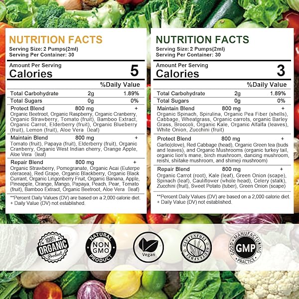 B BEWORTHS FRUITS AND VEGGIES SUPPLEMENT – BALANCE OF NATURAL FRUIT AND VEGETABLE VITAMINS SUPPLEMENTS LIQUID DROPS, WHOLE NATURE SUPER-FOOD FILLED WITH VITAMINS AND MINERALS – SUPPORTS ENERGY LEVELS