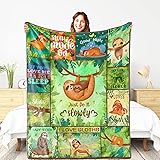 Sloth Blanket Cute Sloth Gifts for Adults Kids