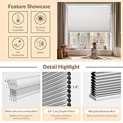 Boolegon Blackout Cellular Shades Cordless Pull