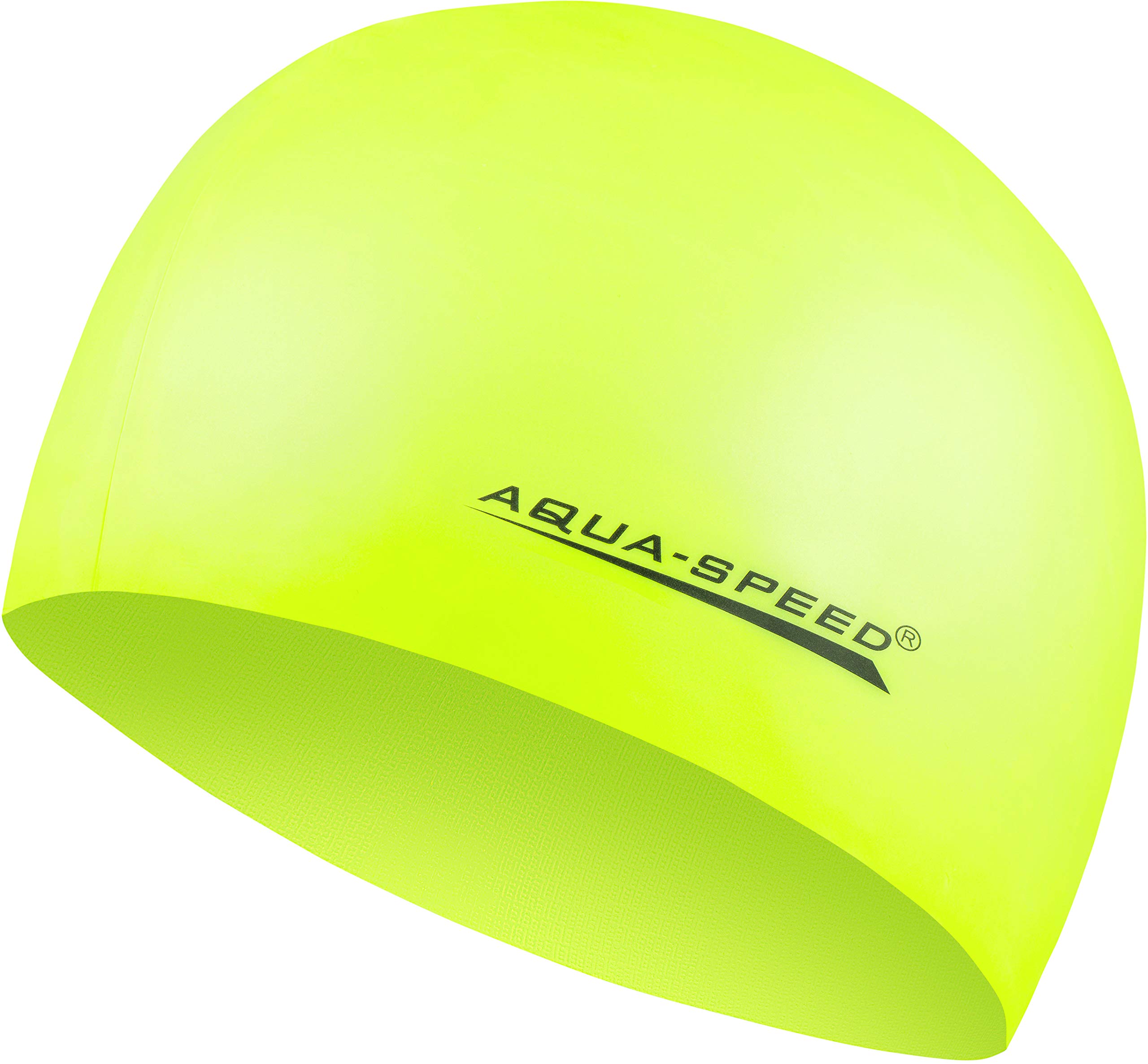 Aqua Speed MEGA Super-stretch swim cap | waterproof swimming cap | swimmer | sport | swimming | triathlon | silicone | Women & Man | Mega/Yellow