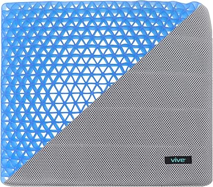 Amazon Com Vive Gel Seat Pad Cushion Gray Orthopedic Seating