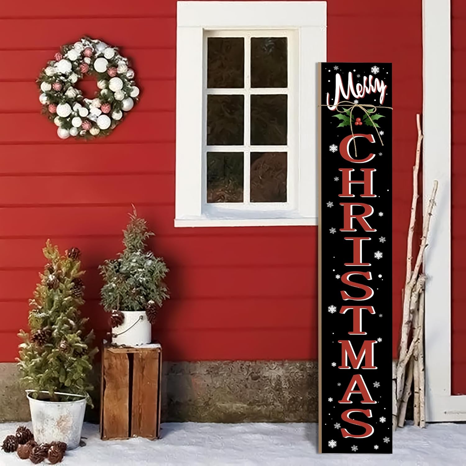 Yard Signs - Merry Christmas Wooden Porch Sign 47