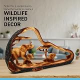 Thorness Eye Catching Free Standing Elephant Centrepiece with Baby 16cm view 3