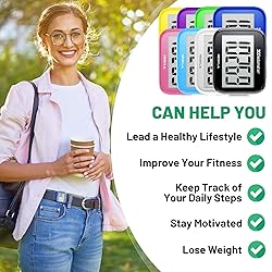 NESKLA 3D Pedometer for Walking, Simple Step