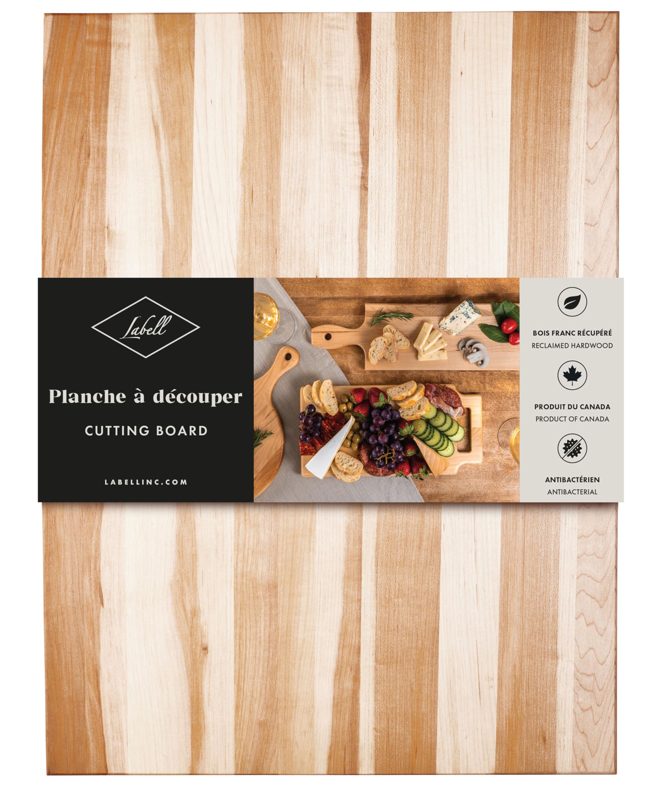 Photo 1 of **UNKNOWN DAMAGE** Labell Large Canadian Maple End Grain Cutting Board, Large Chopping Board for Food Prep, Natural & Durable for Charcuterie, Serving & Styling - 18" x 24" x 0.75"