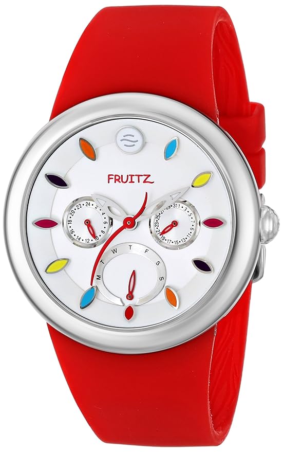Fruitz by Philip Stein Unisex F43STFR Stainless Steel Watch with Red