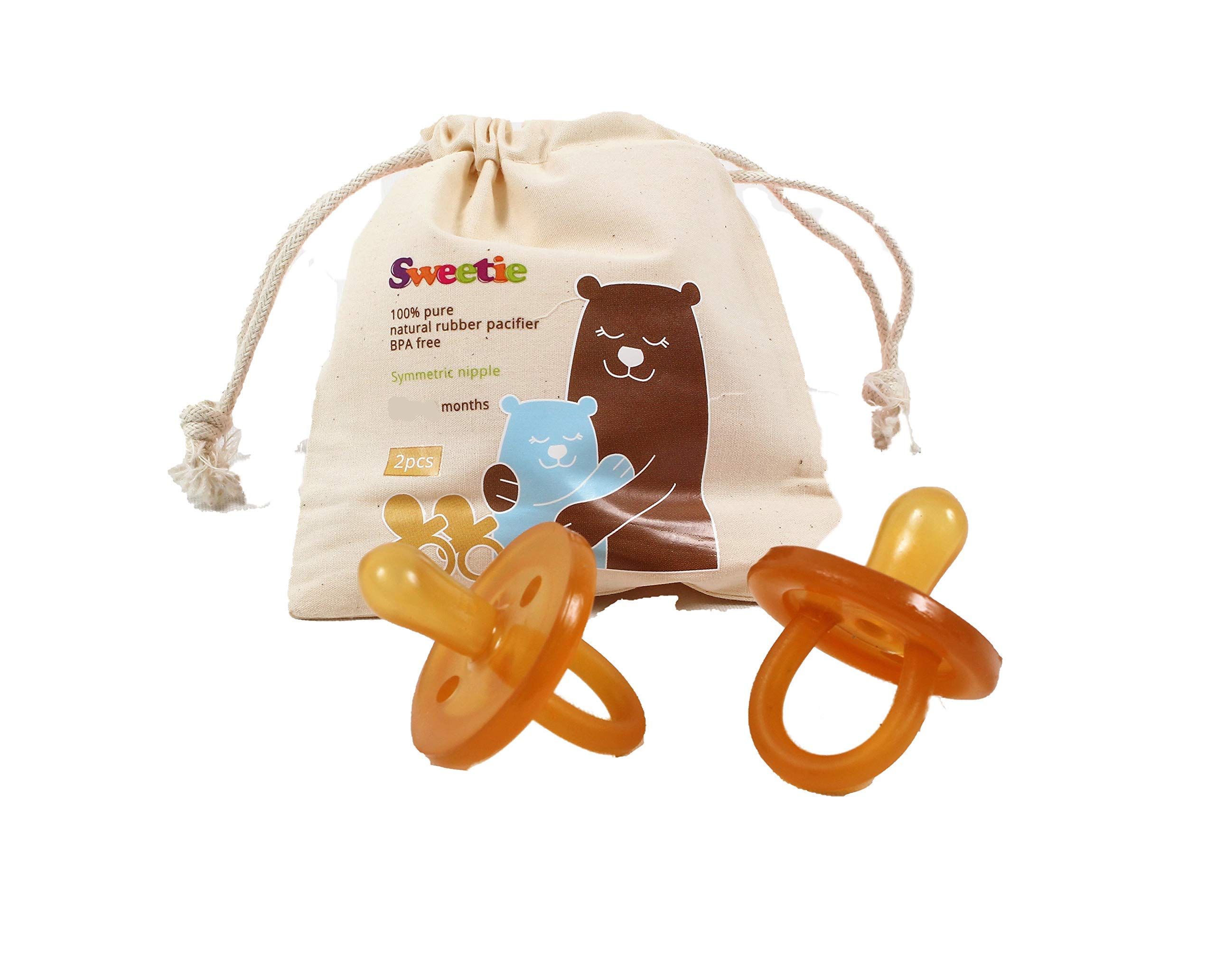 Sweetie Rubber Symmetrical Nipple Pacifier 2 Count (6-12 Medium)