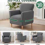 LiveGo Stretch Banquet Armchair Slipcover Dark Gray view 7