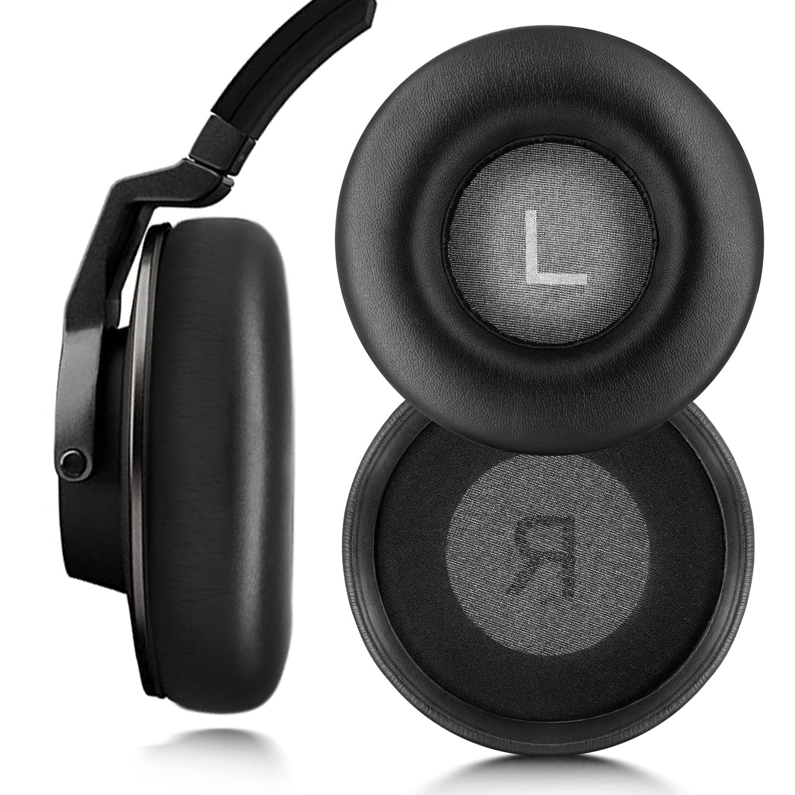 XBERSTAR Ear Pads - Replacement Ear Cushions & Headband for AKG K550, K551, K553, 551 Headphones, Black