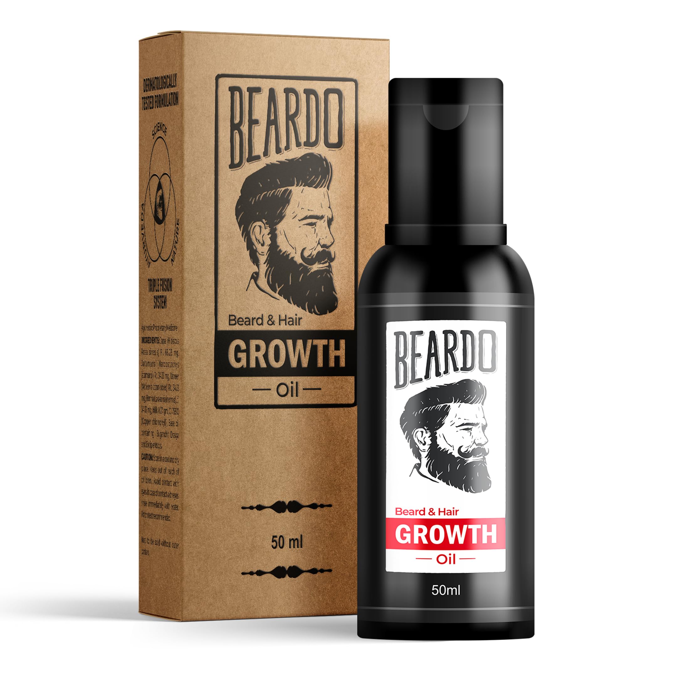 Beardo Beard and Hair Growth Oil 50 ml With Natural Ingredients - Rose and Hibiscus Oils