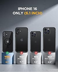 Miracase for iPhone 16 Case 6.1'', Full-Body Bumper