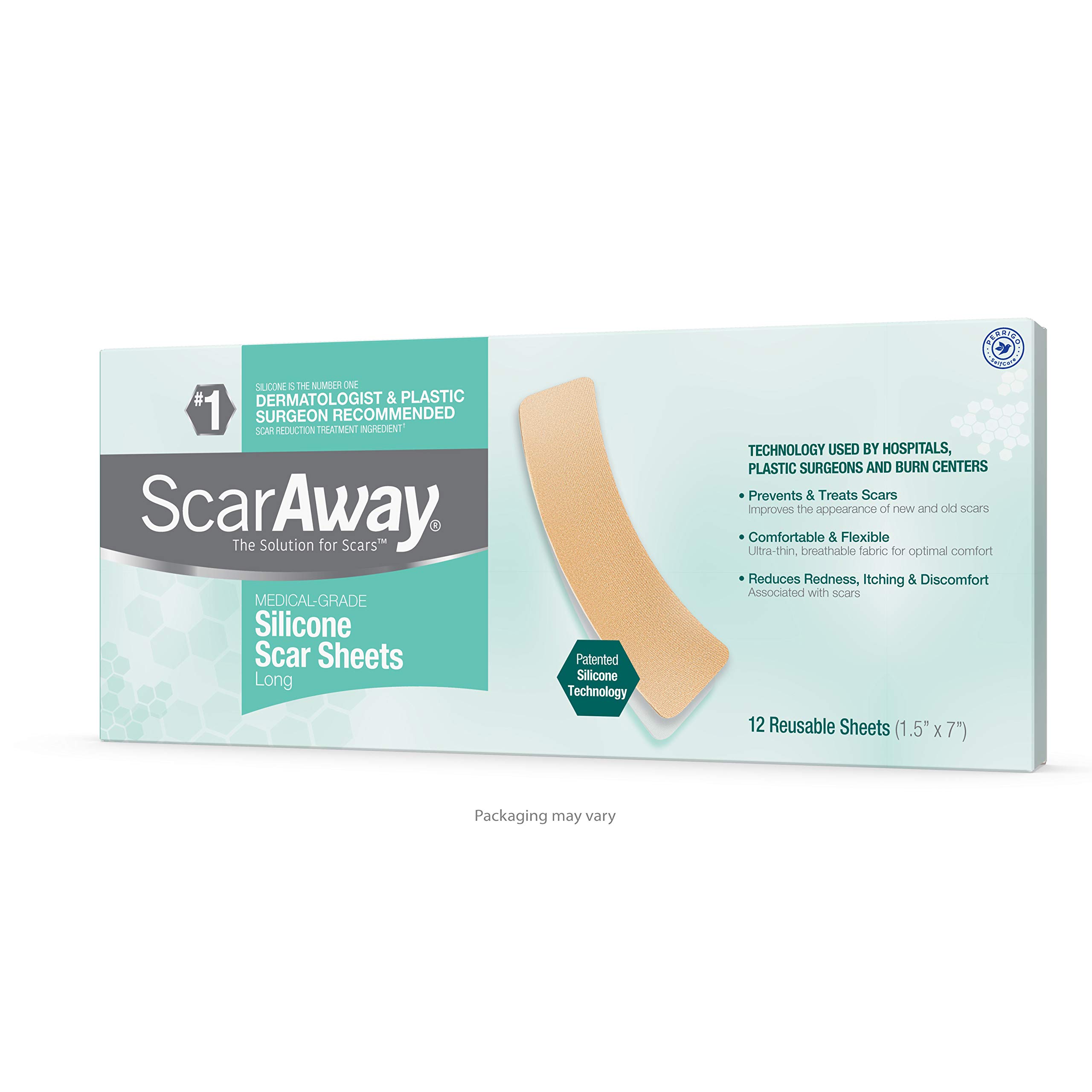 ScarAway Advanced Skincare Long Silicone Scar Sheets for Hypertrophic
