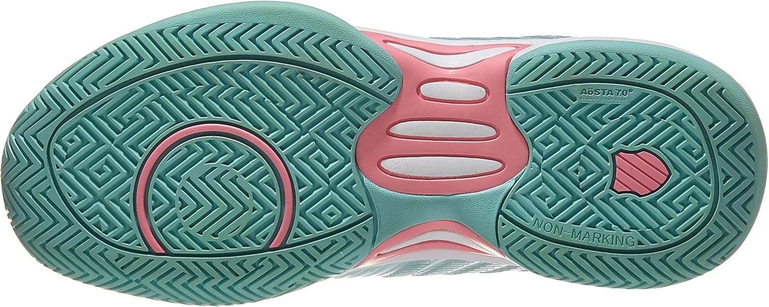 Size 2.5 KSwiss Junior Hypercourt Express 2 Tennis Shoe Aruba Blue