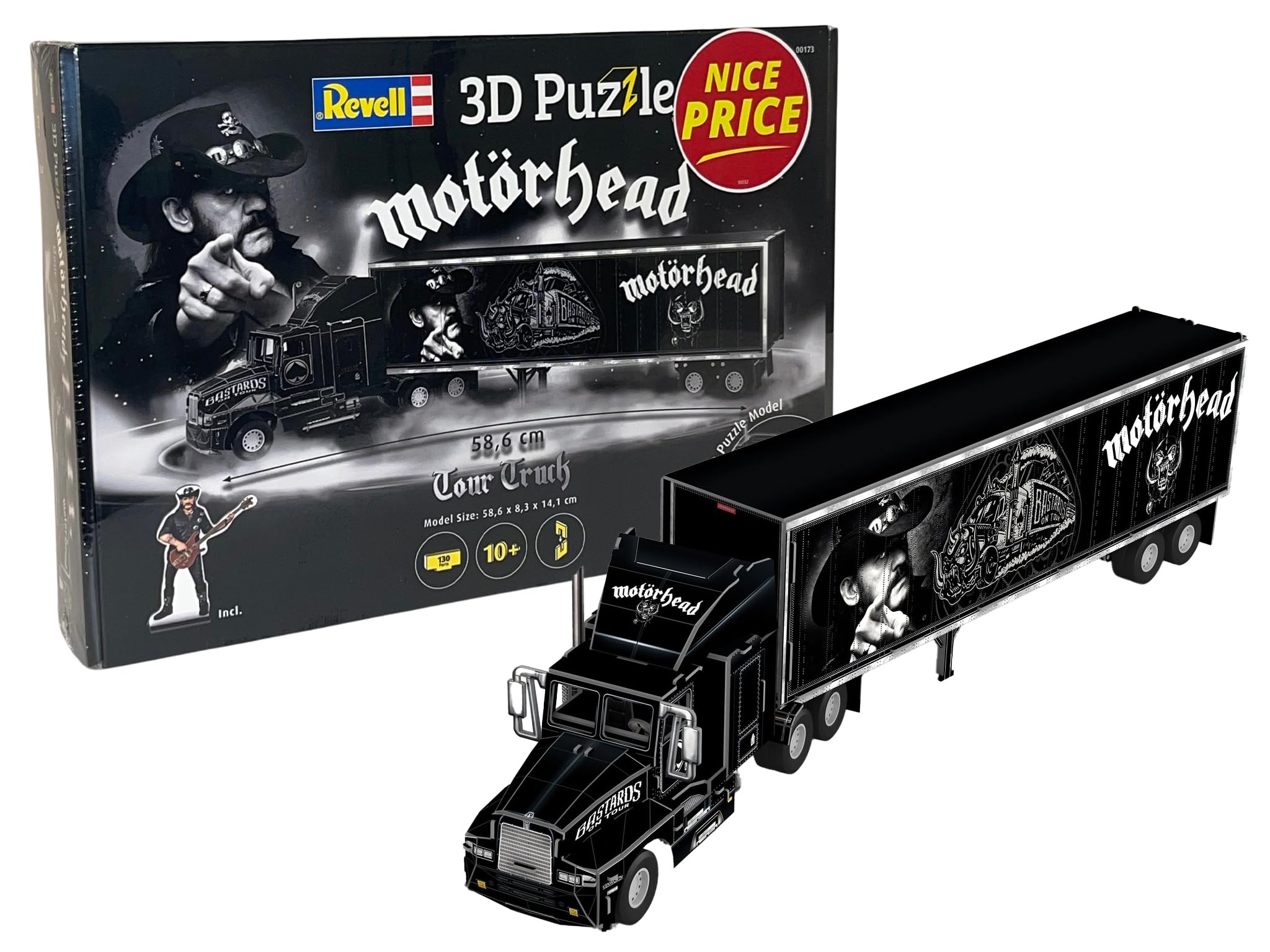 Revell 3D Puzzle 00173 Motörhead Tour Truck 128 Pieces, Highly Detailed, 58cm in length, Fun & Easy To Build — image 1