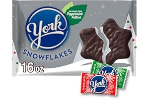 YORK Dark Chocolate Peppermint Patties Snowflakes, Christmas Candy Bag, 16 oz