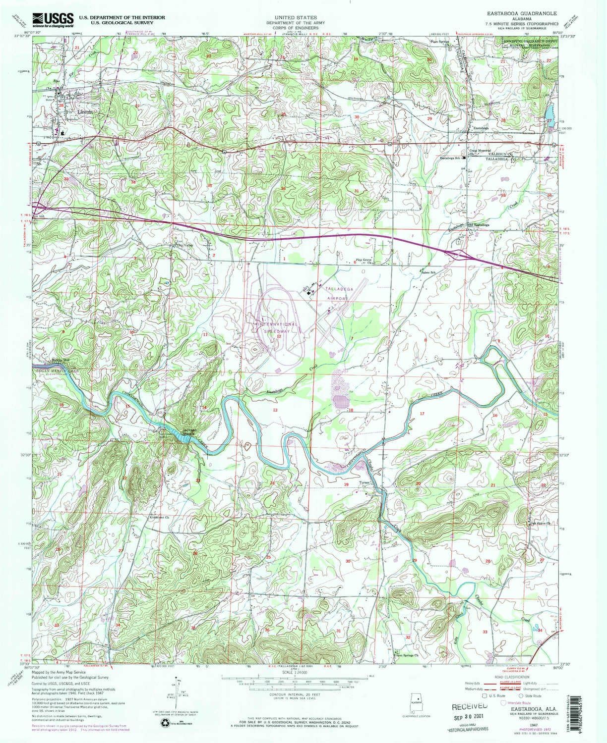 YellowMaps Eastaboga AL topo map, 124000 Scale, 7.5 X 7.5