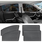 ZATOOTO Car Side Window Sun Shades, Magnetic Mesh Sun Shade Protection 4pcs | Car Window Shades for Baby, Heat Insulation, Clear View &amp; UV‑Block &amp; Breathable Mesh, For Sleeping, Camping