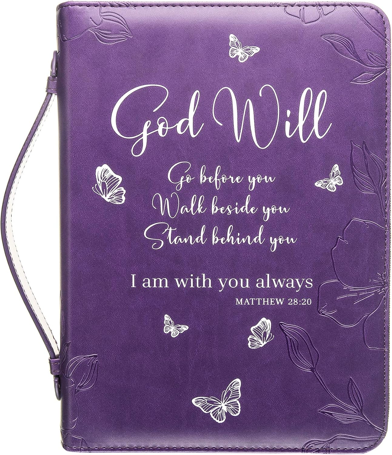 Bible Cover Book Case/Cover in Purple with Butterflies
