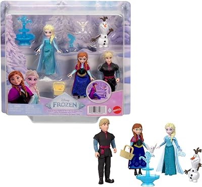 Mattel Disney Frozen Anna Elsa Kristoff Olaf Set of 4 Small Dolls