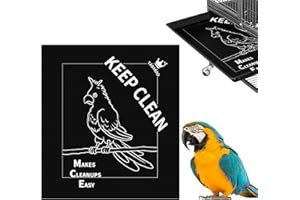 TABABAO Bird Cage Liners, Parrot Cage Liners, 30pcs Disposable Cage Liners for Birds, Non-Woven Pre-cut Large Bird Cage Liners For Parrot Parakeet Conure Cockatiel, Paper Bird Cage liners, 20 x 18 inch