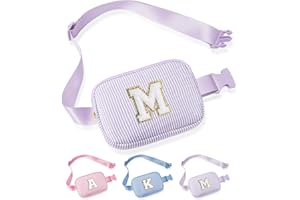 YOOLIFE Christmas Gifts for Girls Kids - Birthday Gifts for 3 4 5 6 7 8 9 10 11 12 13 Year Old Girl | Initial Fanny Pack Belt Bag Purse | Stocking Stuffers for Girls Teen Daughter Sister Purple M