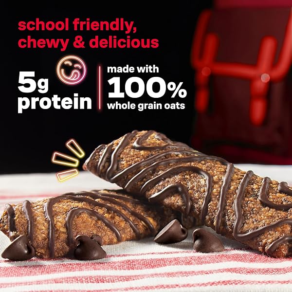 KIND KIDS SNACKS, CHOCOLATE CHIP BAR, TREE NUT AND PEANUT FREE, GLUTEN FREE, WHOLE GRAINS AND OATS, 5G PROTEIN, 5 COUNT