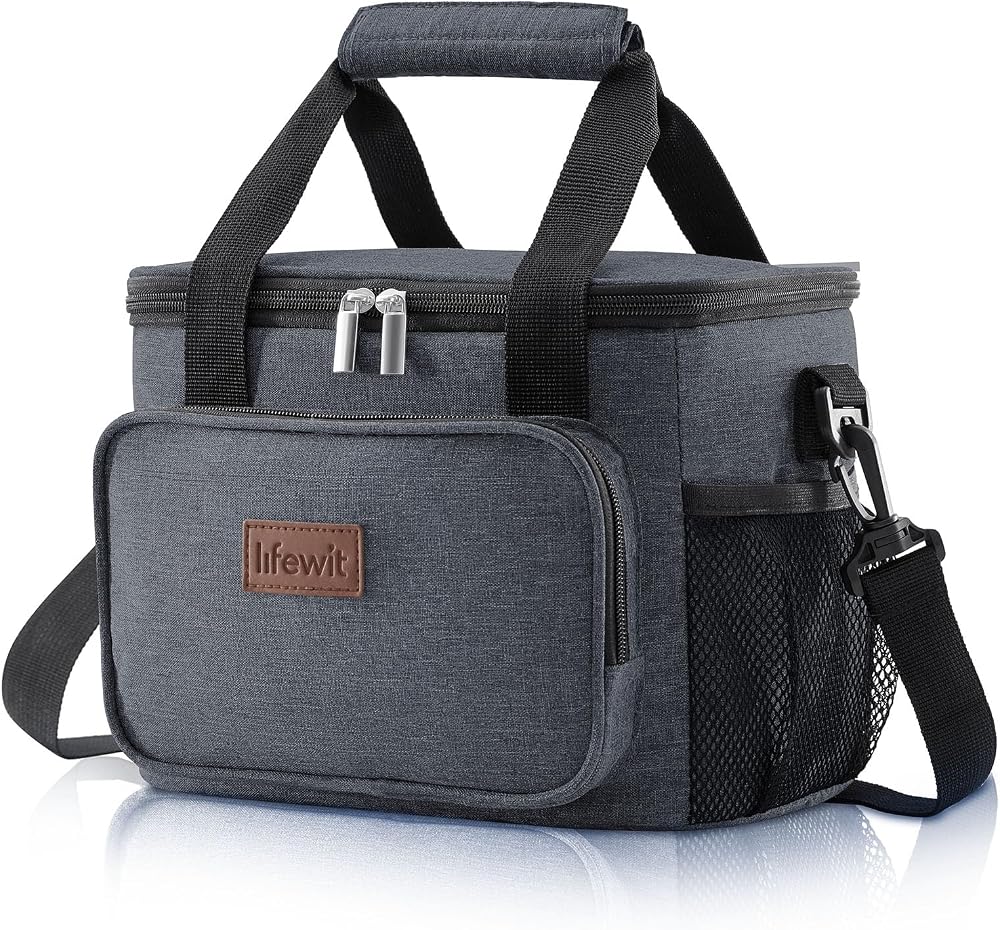 Lifewit Lunch Bag 9L Insulated Cooler 12 Can Dark Grey