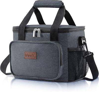 Lifewit Lunch Bag 9L Insulated Cooler 12 Can Dark Grey