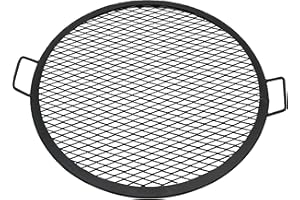 Sunnydaze Sunnydaze X-Marks Outdoor Fire Pit Grill Grate for Cooking - Round Fire Pit Grate - Steel Campfire BBQ Grill with Handles - 24-Inch