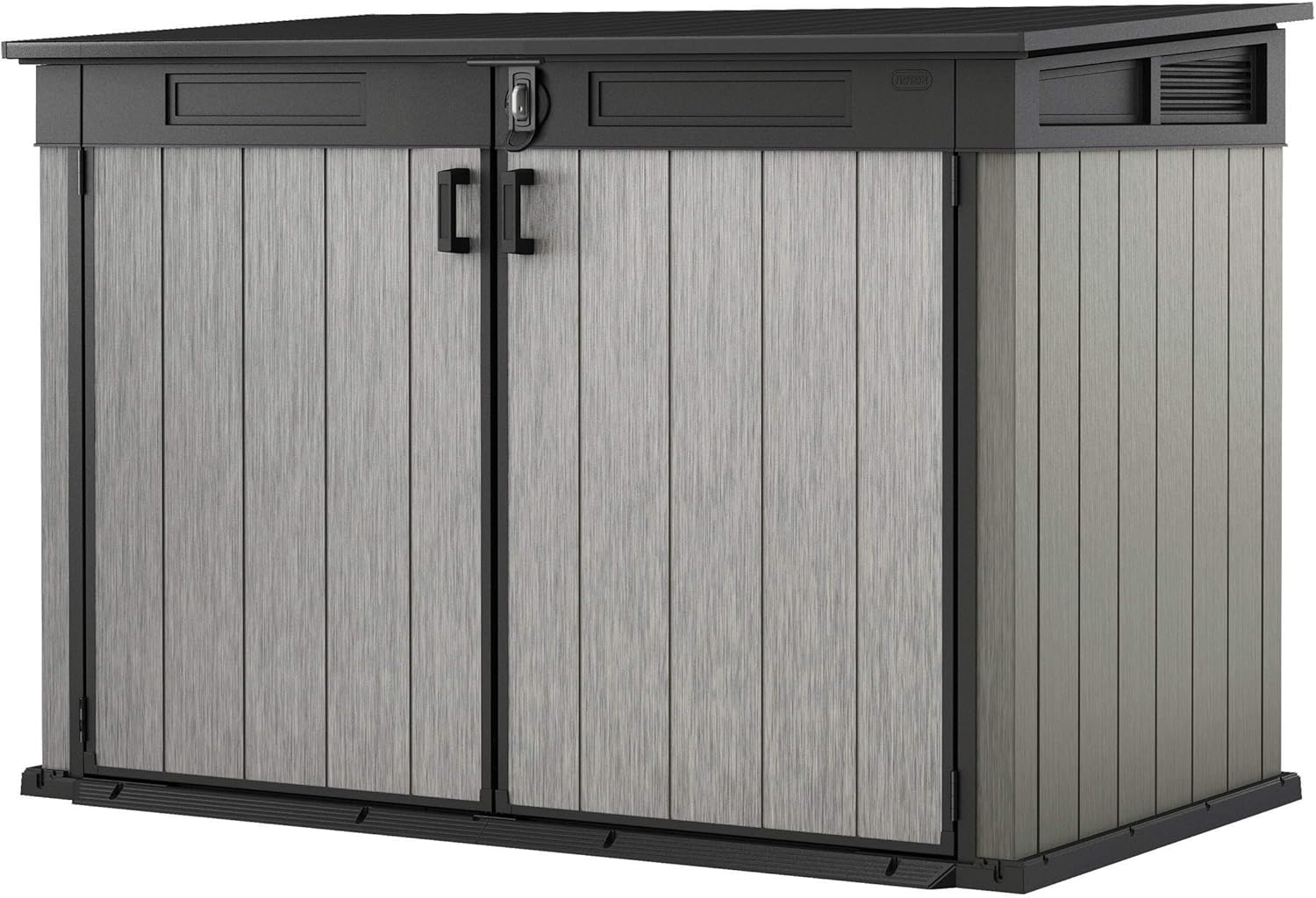 Koll Living Garden Mülltonnenboxen von 848- bis 2020 Liter wählbar - aus Wetter- & UV-festem Kunststoff - mit Gasdruckfedern und Belüftungsystem (Typ 8-2020 Liter - grau)