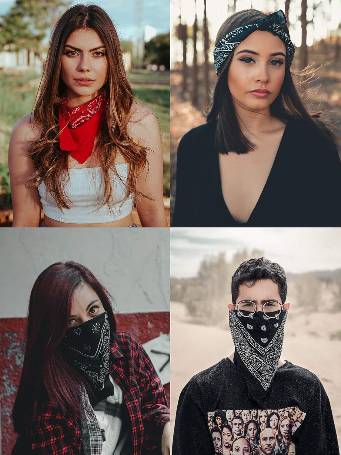 Love My Fashions® Paisley Bandana Cotton Scarf Cowboy & Cowgirl Neck Scarf Accessories for Men and Women Square Neckerchief - Image 3