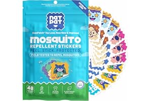 NATPAT Buzz Patch Mosquito Patch Stickers for Kids - Plant Based Ingredients, Non-Toxic - The Original All Natural Citronella Essential Oil Insect Patch, DEET Free, for Toddlers, Kids (48 Pack)