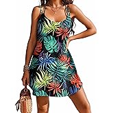 AI'MAGE Womens Spaghetti Strap Cover Up Sleeveless Bathing Suit Coverups Backless T Shirt Beach Dress S 3XL