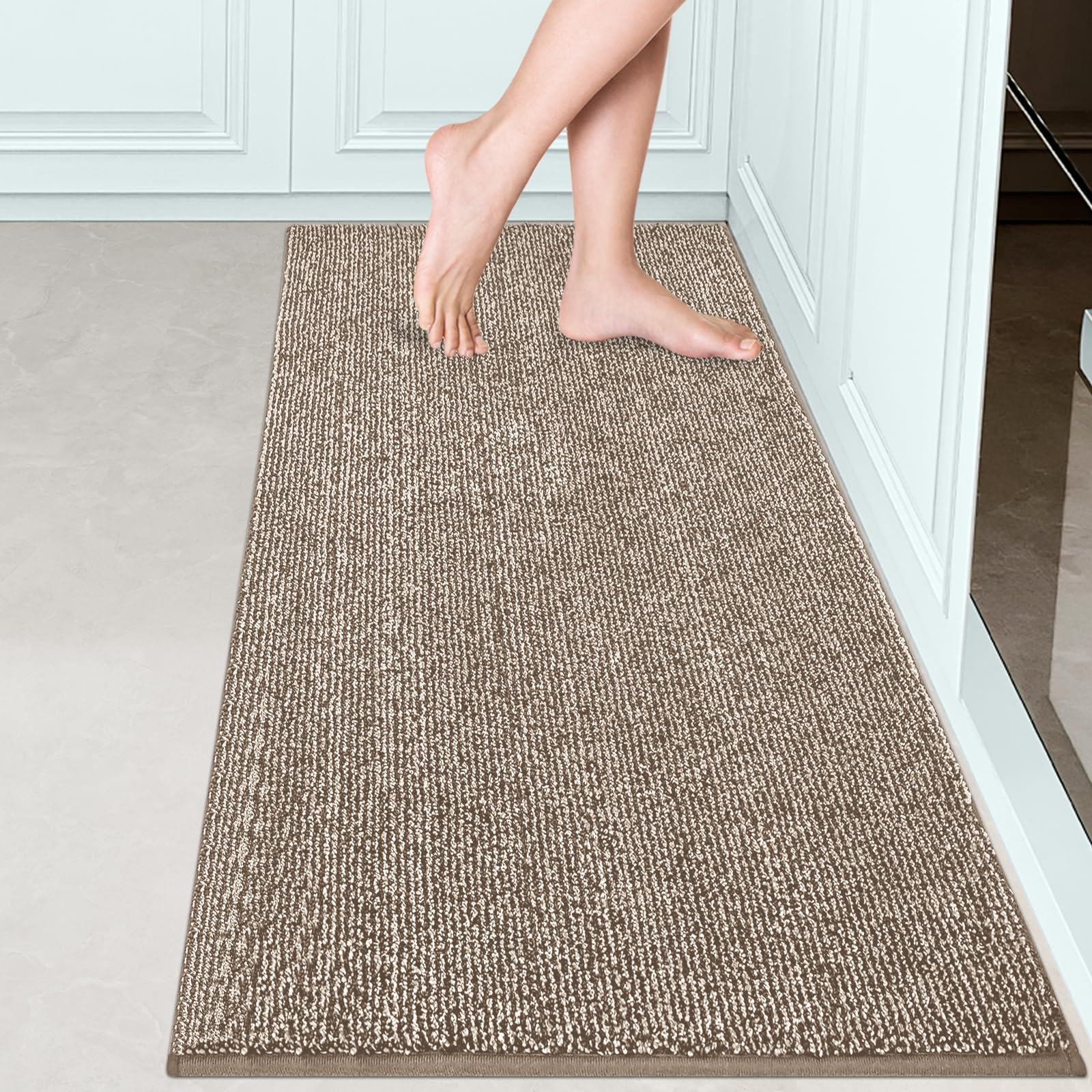 FCSDETAIL Dirt Trapper Indoor Door Mat 60 x 150 cm, Machine Washable Entrance Rug, Dog Doormat, Non-slip Inside Runner Rug for Hallway, Entryway, Kitchen