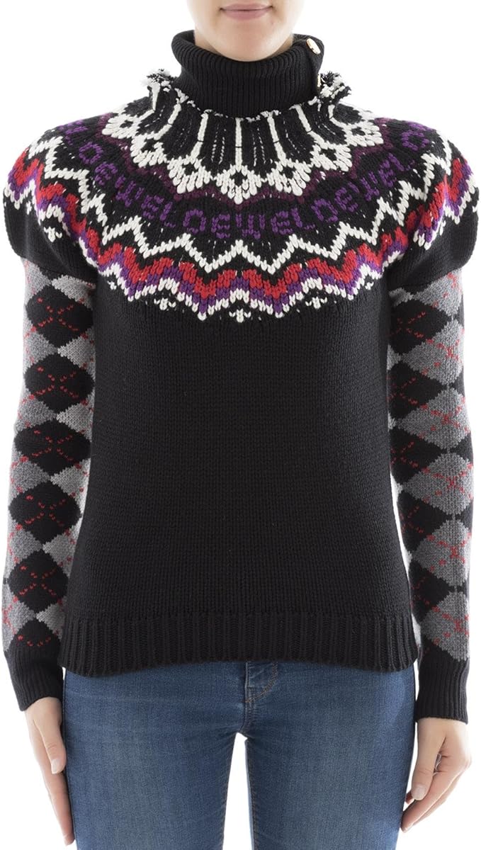 Loewe Women's D3279060sm1489 Black Wool Sweater Clothing