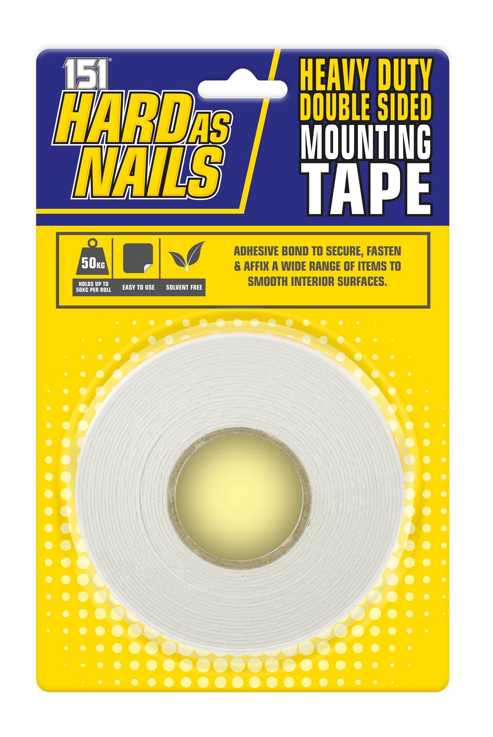151 Hard As Nails Essential Adhesive Mounting Tape, Double Sided