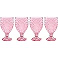 Fitz and Floyd Trestle Goblet, 4 Count (Pack of 1), Blush