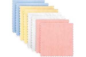 HOMEXCEL Baby Burp Cloths Washcloths 8 Pack,Extra Absorbent Soft Coral Fleece Burping Cloths for Baby Girl Boy, 20 x 10 Inch 