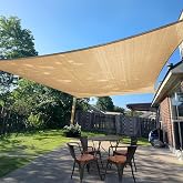 SUNLAX Sun Shade Sail 8' x 10' Sand Rectangle UV Block Shade Cover | Outdoor sun shade sail for backyard, patio, garden, deck, pergola with UV protection, customizable