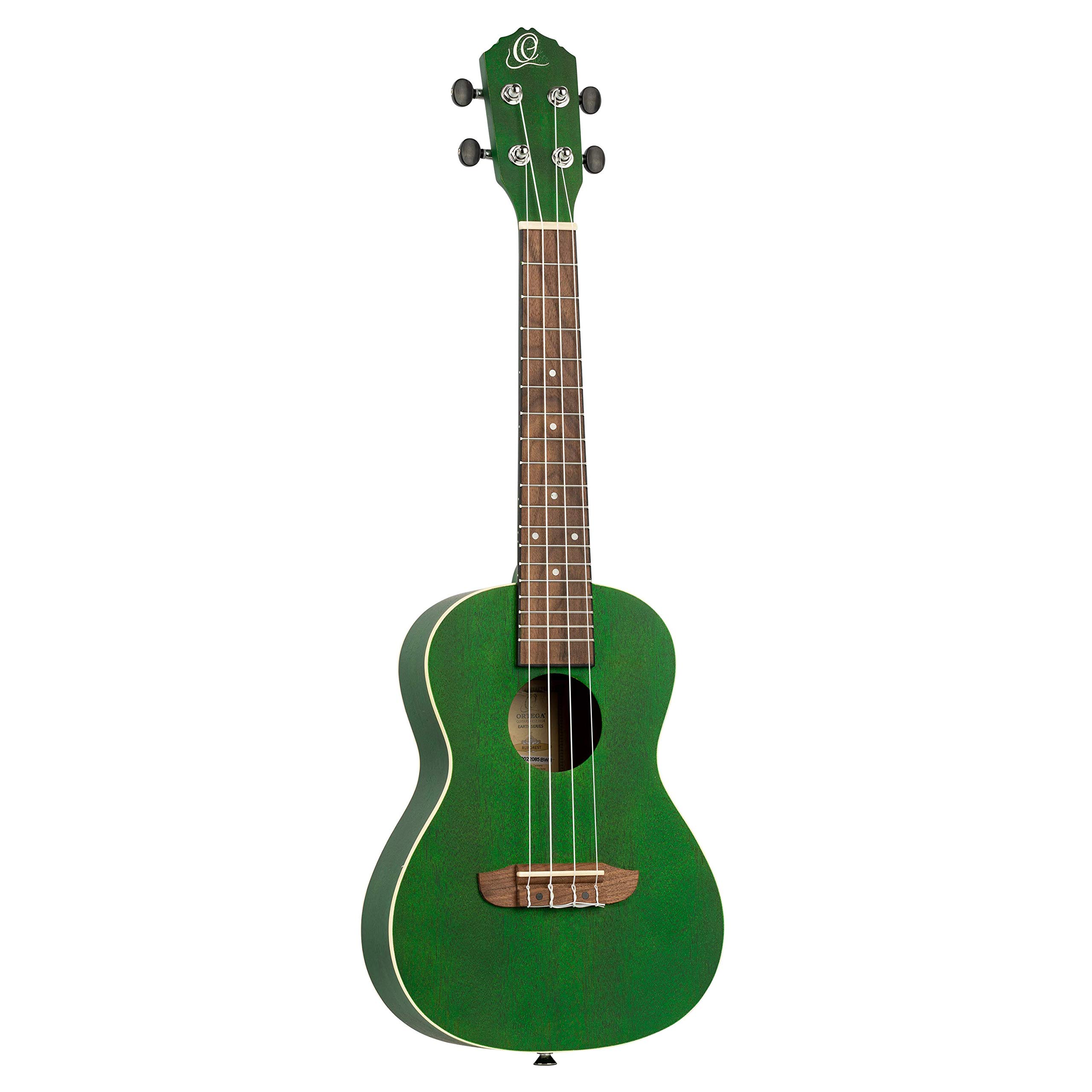 Ortega Guitars Concert Ukulele Acoustic – Earth Series – Okoume, Dark Green (RUFOREST)